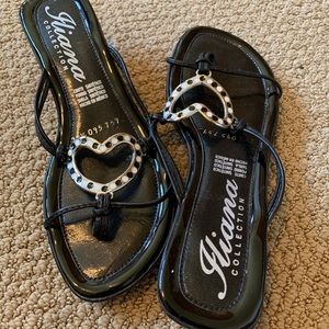 Cute black little sandals